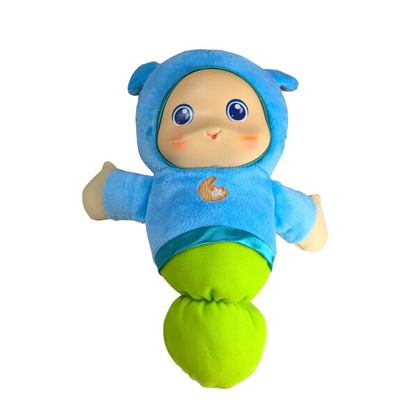 Playskool 2017 Gloworm Plush Light-Up Toy Blue Green Doll Baby UNTESTED - Picture 1 of 5